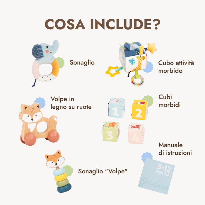 BabyBox — Kit di gioco per il primo anno (0–12 mesi)