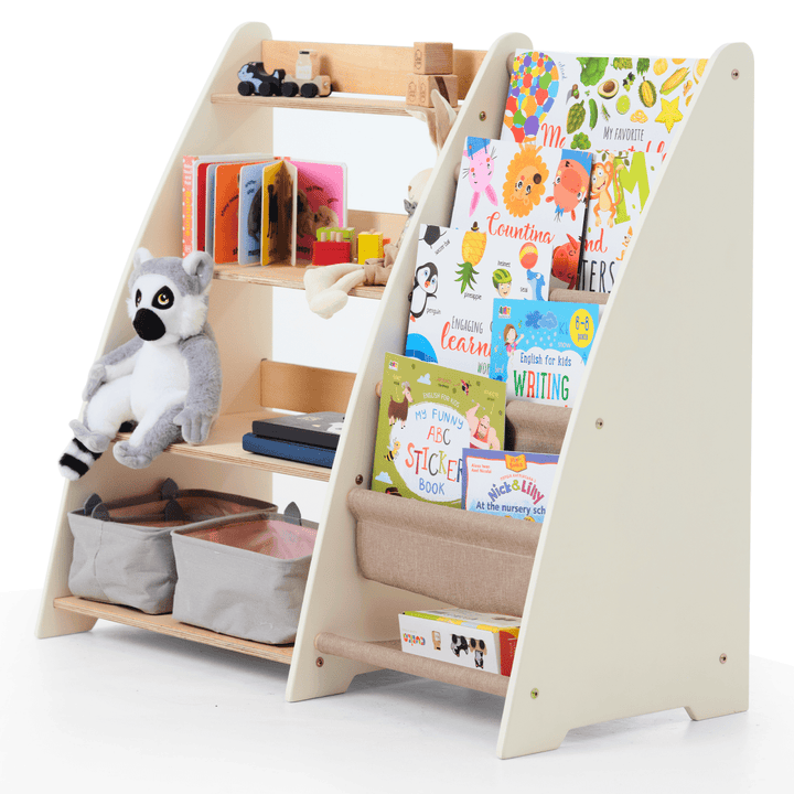 2in1 Mensola Montessori per libri e giocattoli per neonati - Goodevas IT