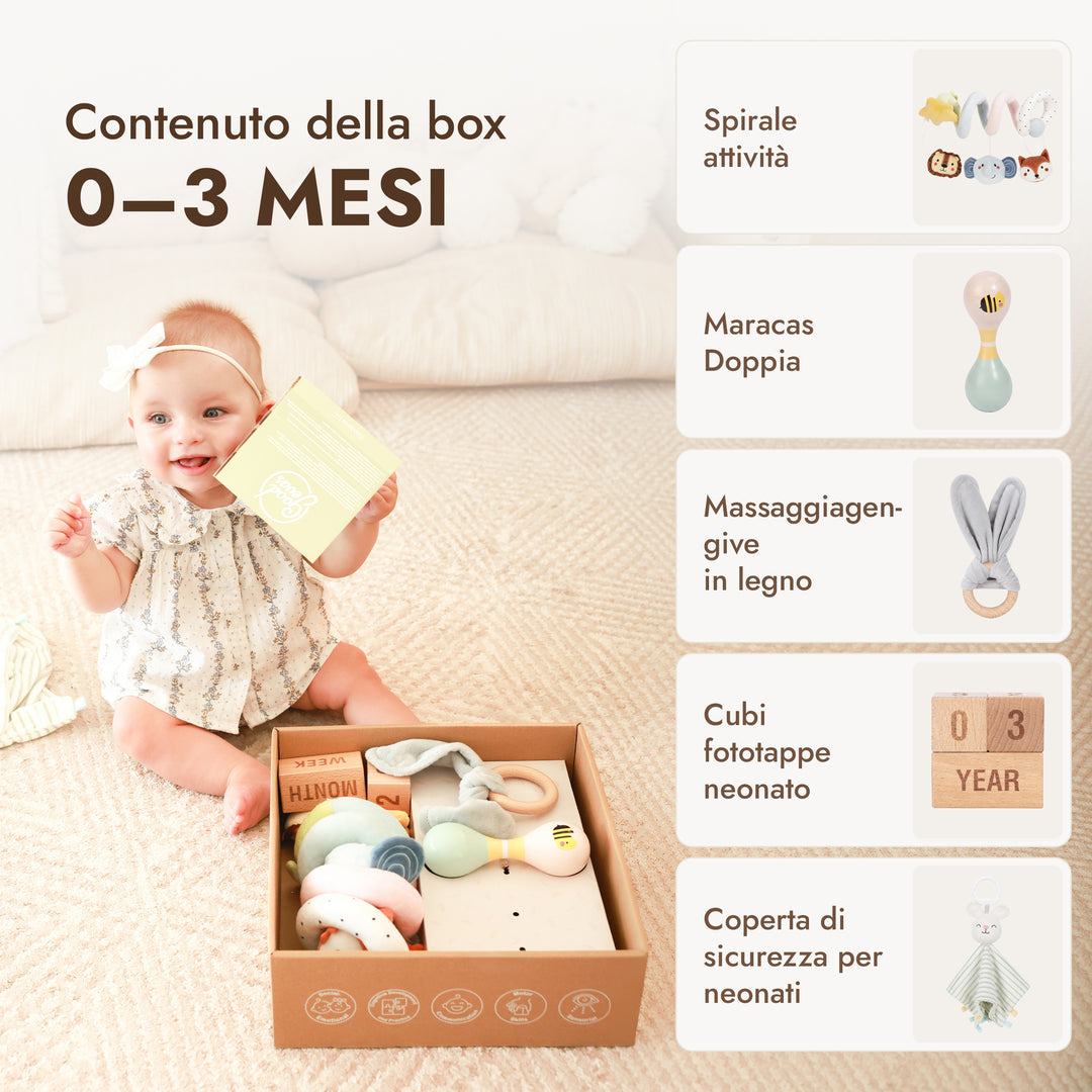 BabyBox — Kit di gioco per il primo anno (0–12 mesi)
