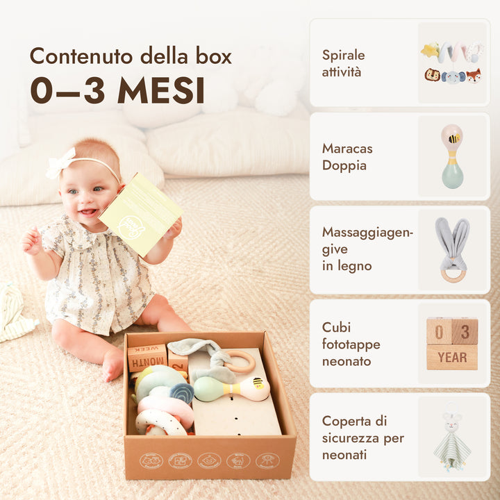 BabyBox — Kit di gioco per il primo anno (0–12 mesi)