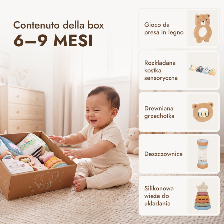 BabyBox — Kit di gioco per il primo anno (0–12 mesi)