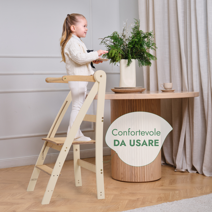 Torre Montessori Regolabile – Sgabello per Bambini