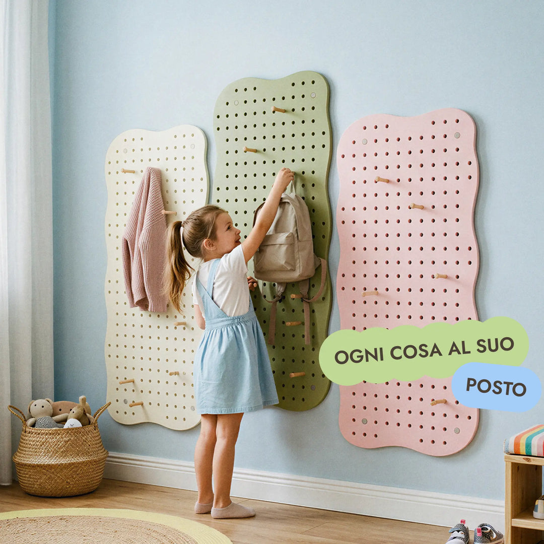 Pegboard in legno per cameretta — GoodevasBoard