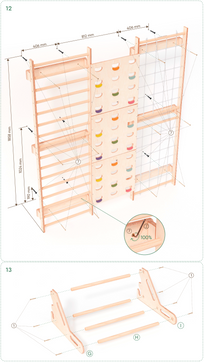 Struttura da arrampicata indoor 7 in 1