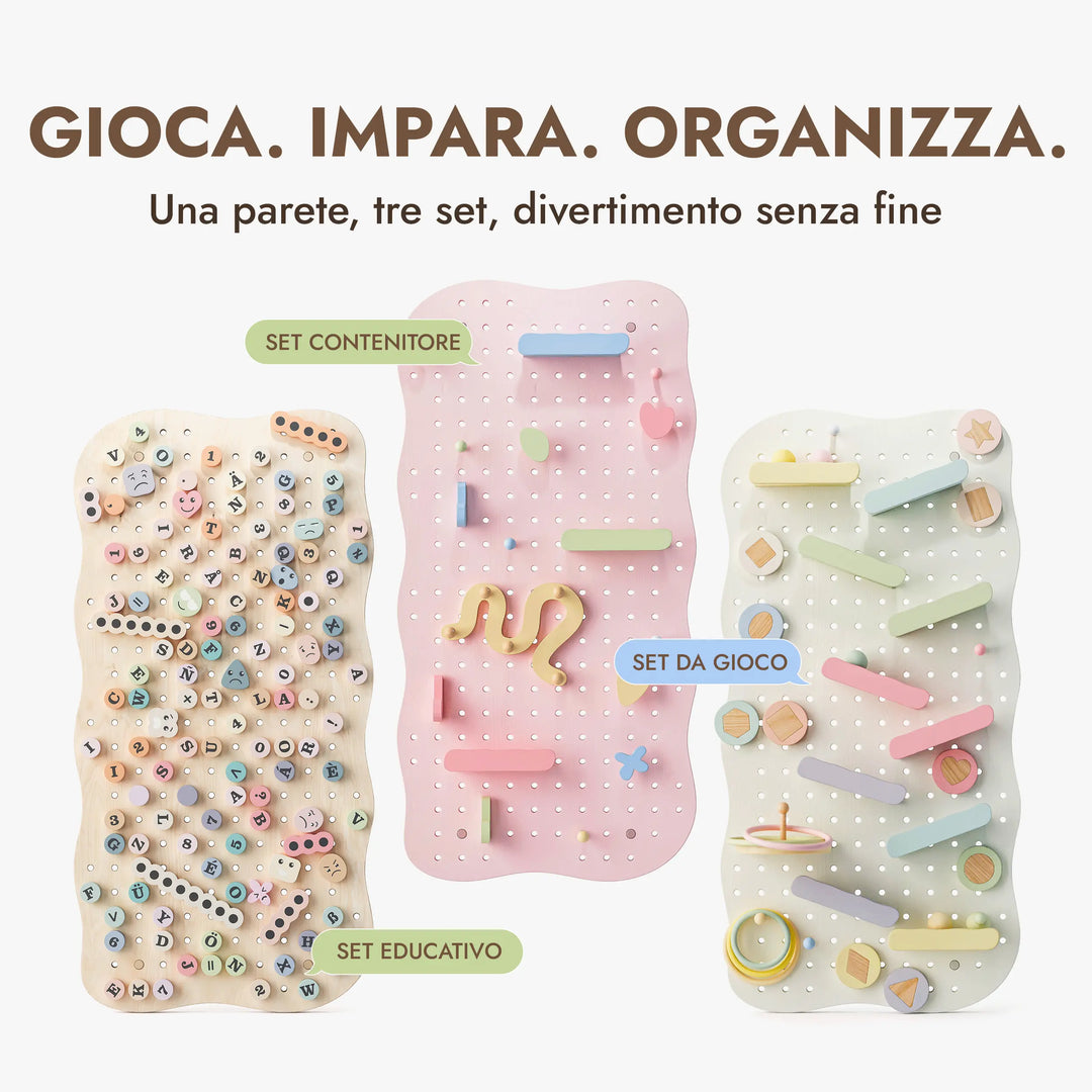 Pegboard in legno per cameretta — GoodevasBoard