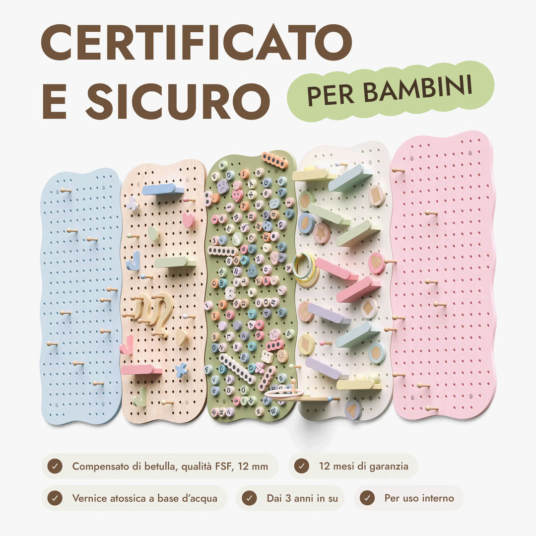 Pegboard in legno per cameretta — GoodevasBoard
