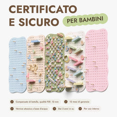 Pegboard in legno per cameretta — GoodevasBoard