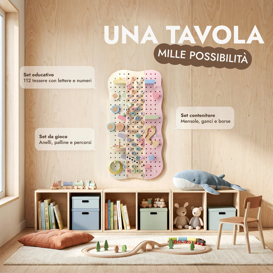 Pegboard in legno per cameretta — GoodevasBoard