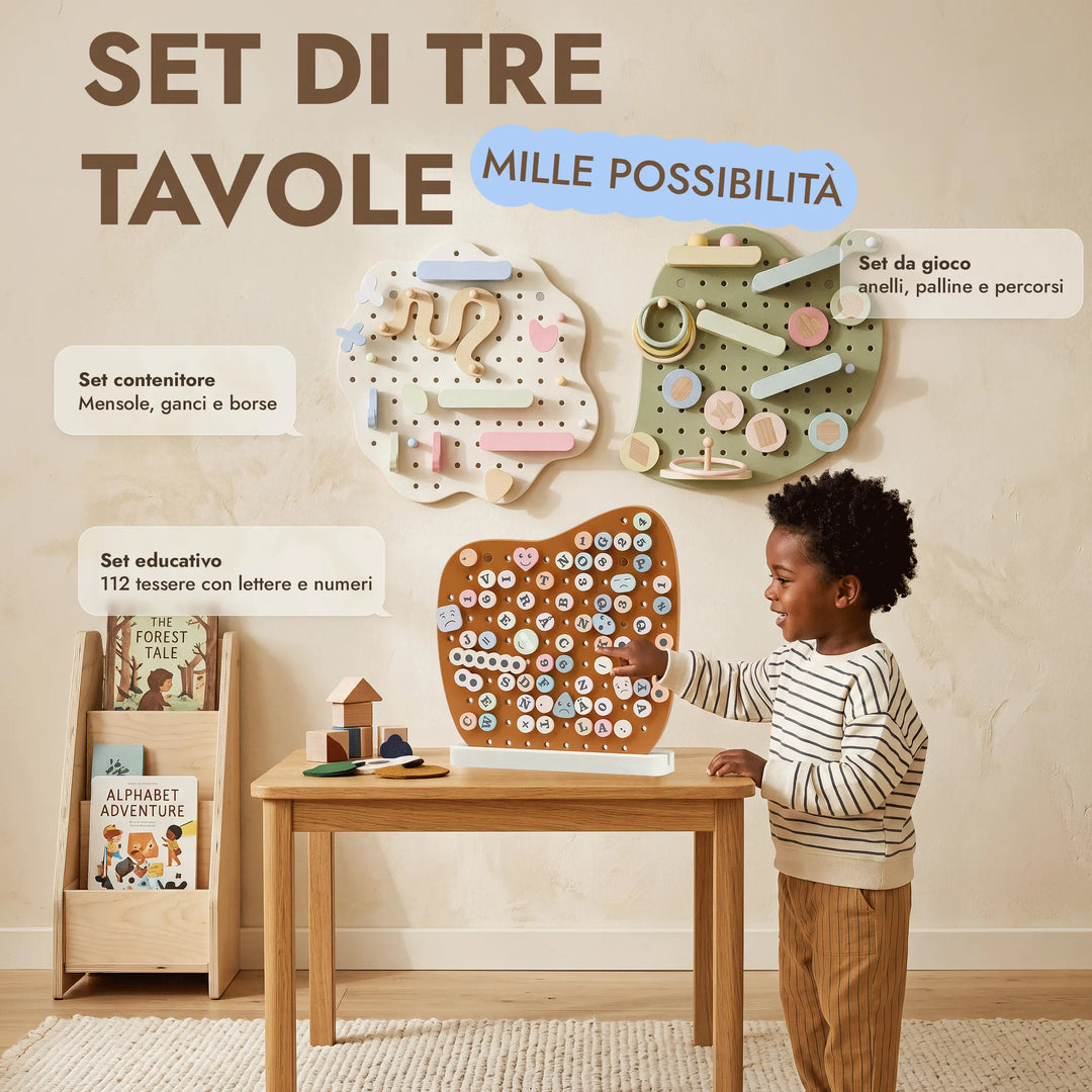 Pegboard in legno per cameretta — GoodevasBoard