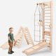 6in1 Spalliera Svedese in Legno / Scala da Arrampicata per Bambini + Set da Altalena + Tavola Scorrevole