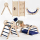 Apollo 4in1 Climbing Set: Triangolo di Pikler, Arco, Tavola da Scivolo e Cuscino per Piccoli Astronauti in Erba (1-3 anni)