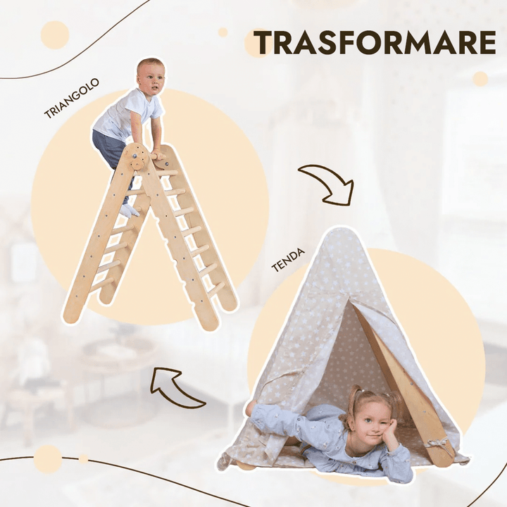 Copertura della Tenda da Gioco con Materasso per la Scala a Triangolo da Arrampicata - Goodevas IT