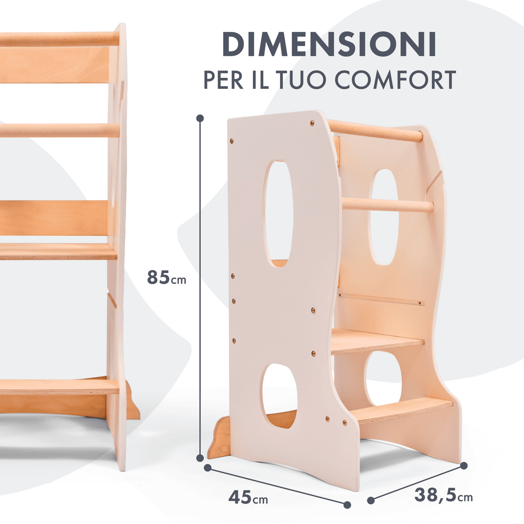 Torre Montessoriana: Sgabello per Bambini - Avorio