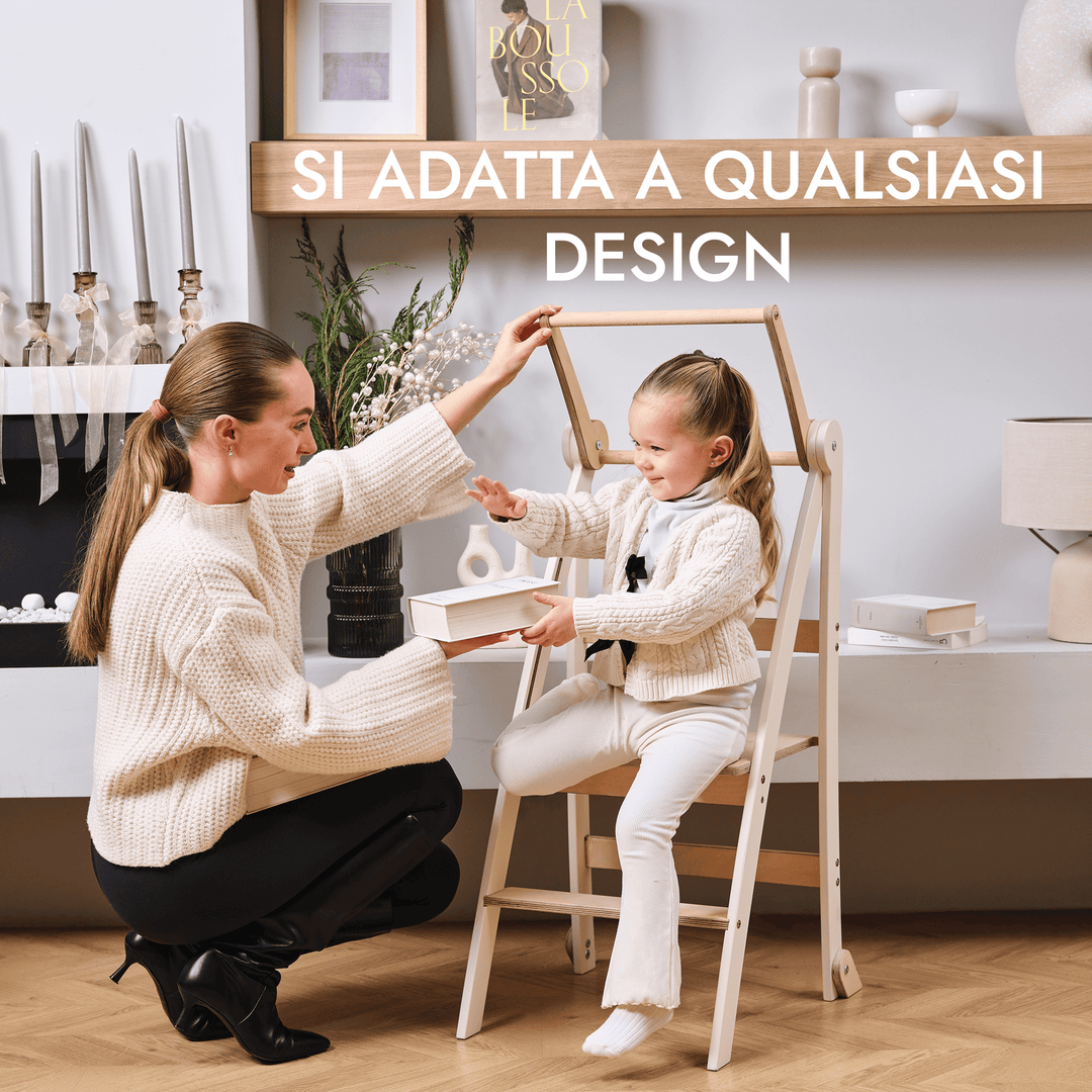 Sgabello con schienale per bambini: Uno Sgabello Pieghevole Multifunzionale per Bambini