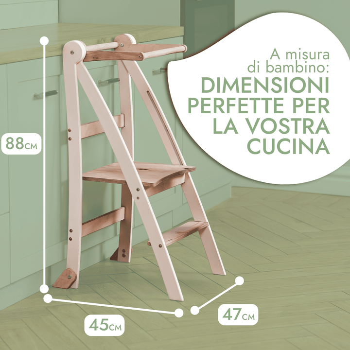 Sgabello con schienale per bambini: Uno Sgabello Pieghevole Multifunzionale per Bambini