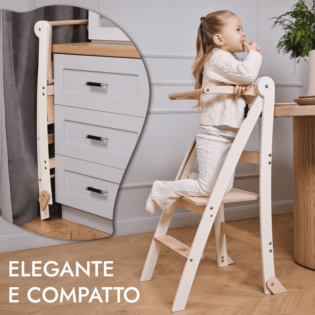 Sgabello con schienale per bambini: Uno Sgabello Pieghevole Multifunzionale per Bambini