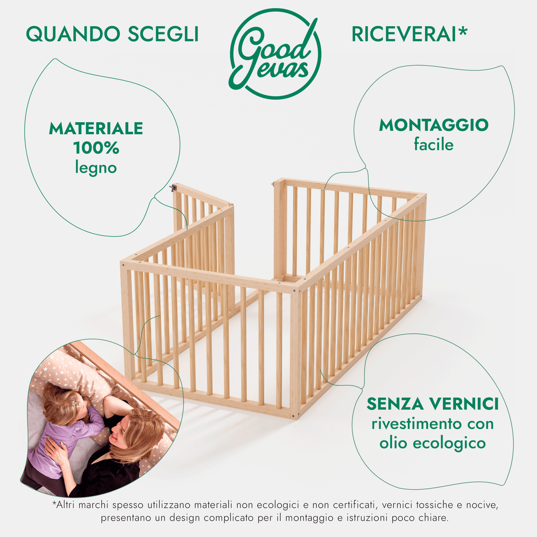 Letto Montessori per Bambini e Neonati dai 6 mesi - Goodevas IT