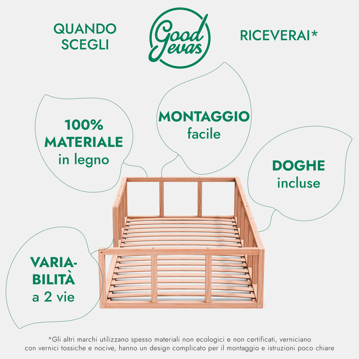 Letto Montessori per Bambini e Neonati dai 6 mesi - Goodevas IT
