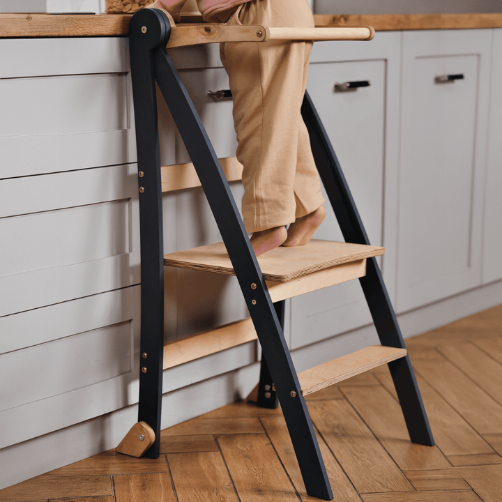 Torre di apprendimento per bambini piccoli: Aiutante in cucina per bambini - Grafite