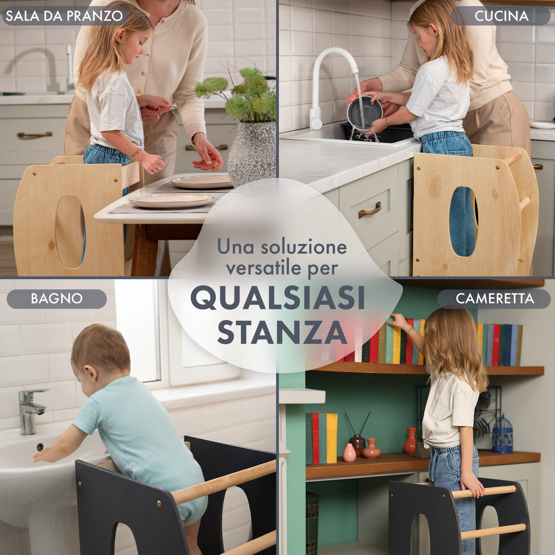 Torre Montessoriana: Sgabello per Bambini - Beige