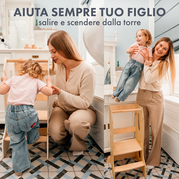 Torre Montessoriana: Sgabello per Bambini - Beige