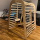 Set da Gioco Coperto per bambini 6in1: Parco Giochi + Altalena Doppia + Scivolo + Corda da Arrampicata + Scale