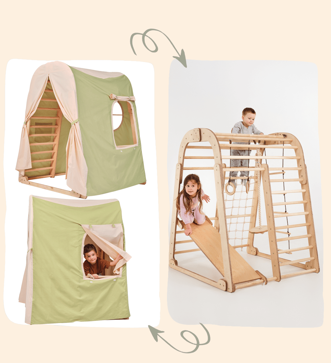 Copertura per tenda da gioco per parco giochi in legno da interno