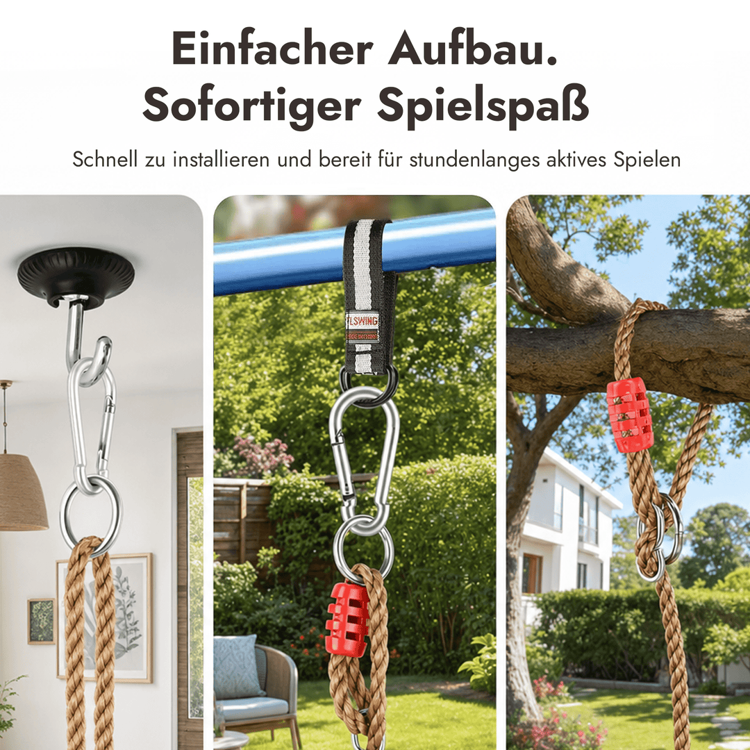 Set altalena 2in1: Trapezio + Anelli da ginnastica - Goodevas IT