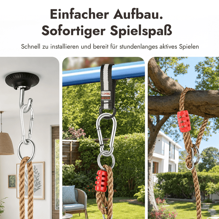 Set altalena 2in1: Trapezio + Anelli da ginnastica - Goodevas IT