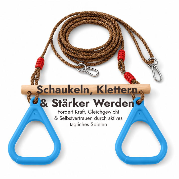 Set altalena 2in1: Trapezio + Anelli da ginnastica - Goodevas IT
