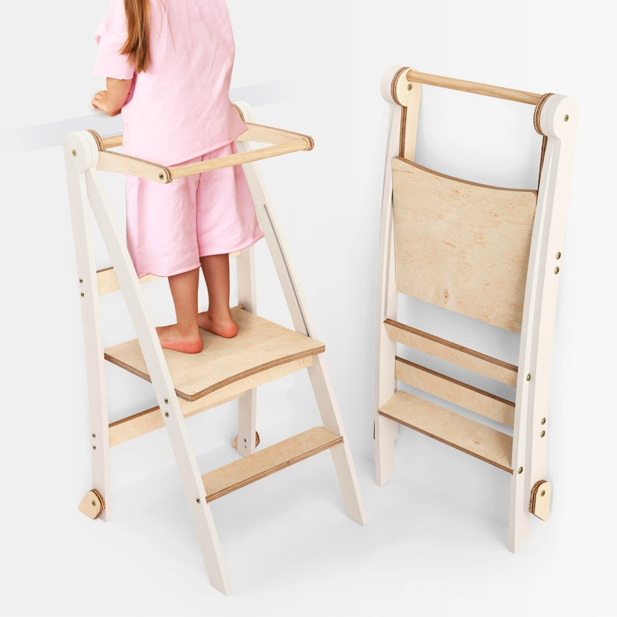 Sgabello con schienale per bambini: Uno Sgabello Pieghevole Multifunzionale per Bambini - Goodevas IT
