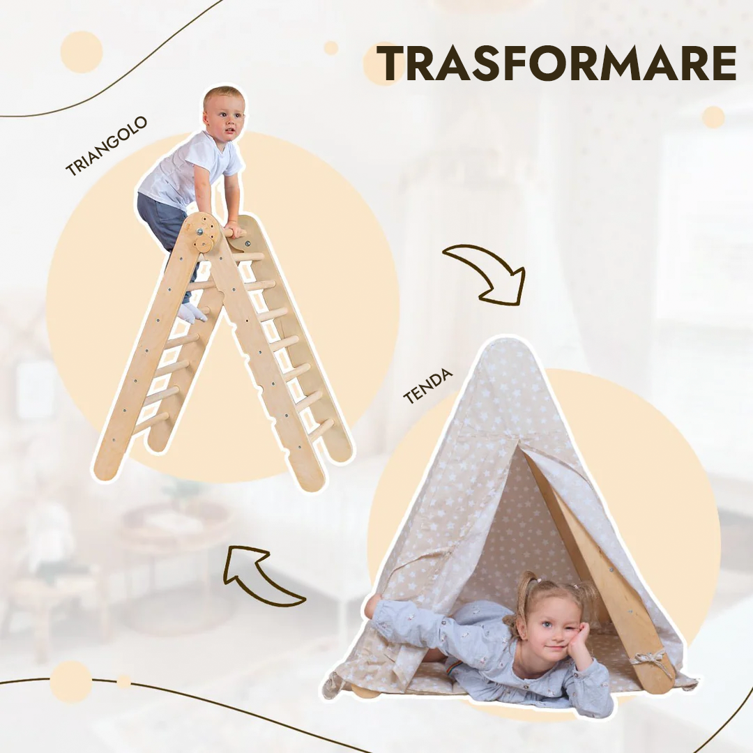 Copertura della Tenda da Gioco con Materasso per la Scala a Triangolo da Arrampicata