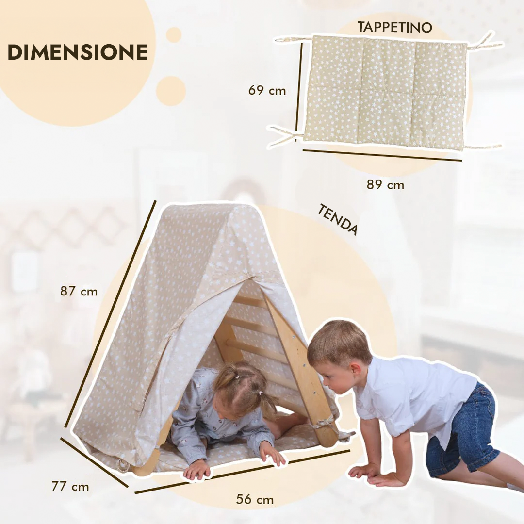 Copertura della Tenda da Gioco con Materasso per la Scala a Triangolo da Arrampicata
