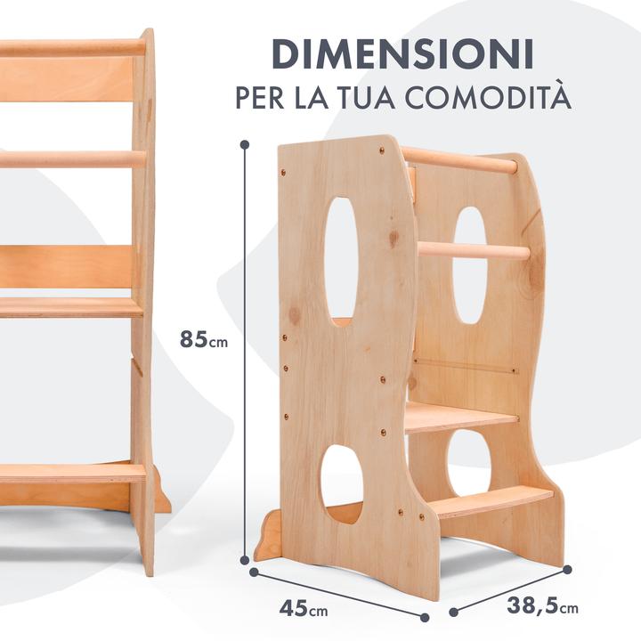 Torre Montessoriana: Sgabello per Bambini - Beige - Goodevas IT