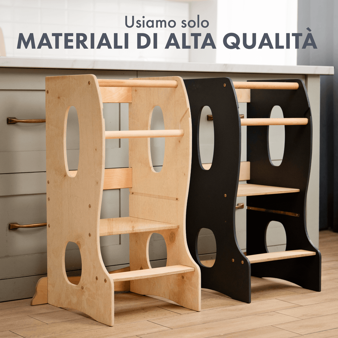 Torre Montessoriana: Sgabello per Bambini - Beige - Goodevas IT